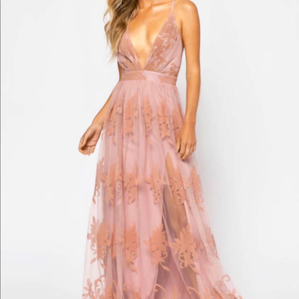 Vici Promenade Blush Maxi Dress Small